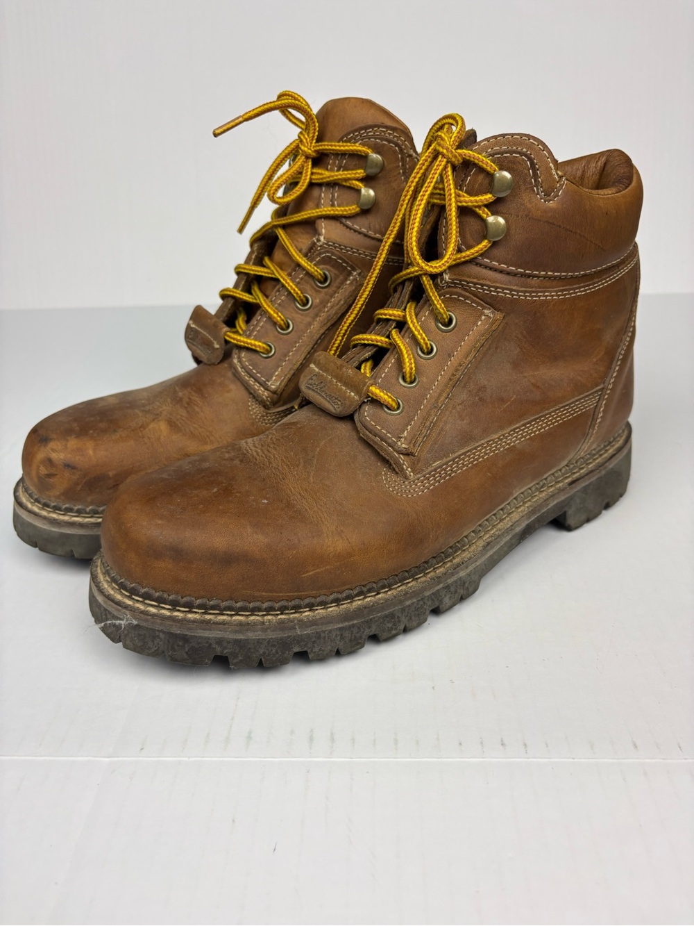 Fieldmaster Sears Men Size 12 D Work Boots Brown Leather 79838 Vintage Lace Up
